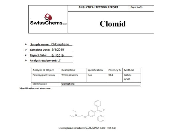 Clomiphene, 1500mg (25mg/capsule)