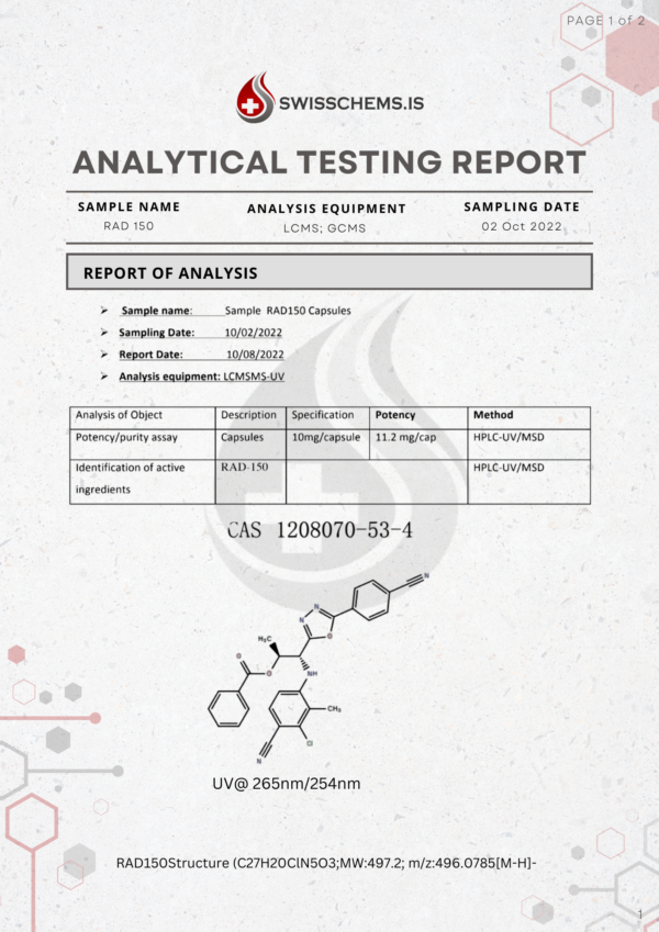 RAD-150 (TLB-150), (10mg/capsule) 60 Capsules