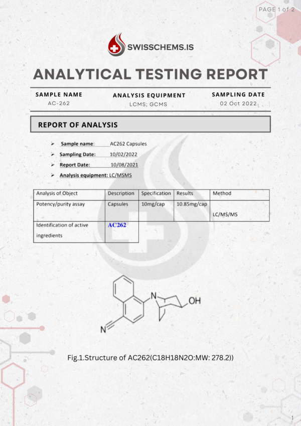 AC-262 (Accadrine), (10mg/capsule) 60 Capsules