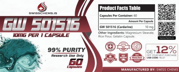 GW-501516 (Cardarine), (10mg/capsule) 60 Capsules