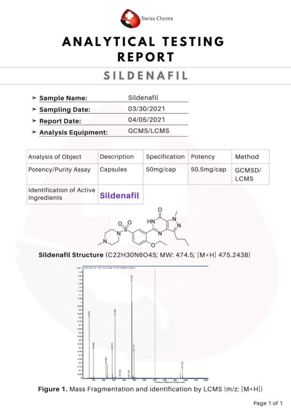 Sildenafil, (50mg/capsule), 60 Capsules