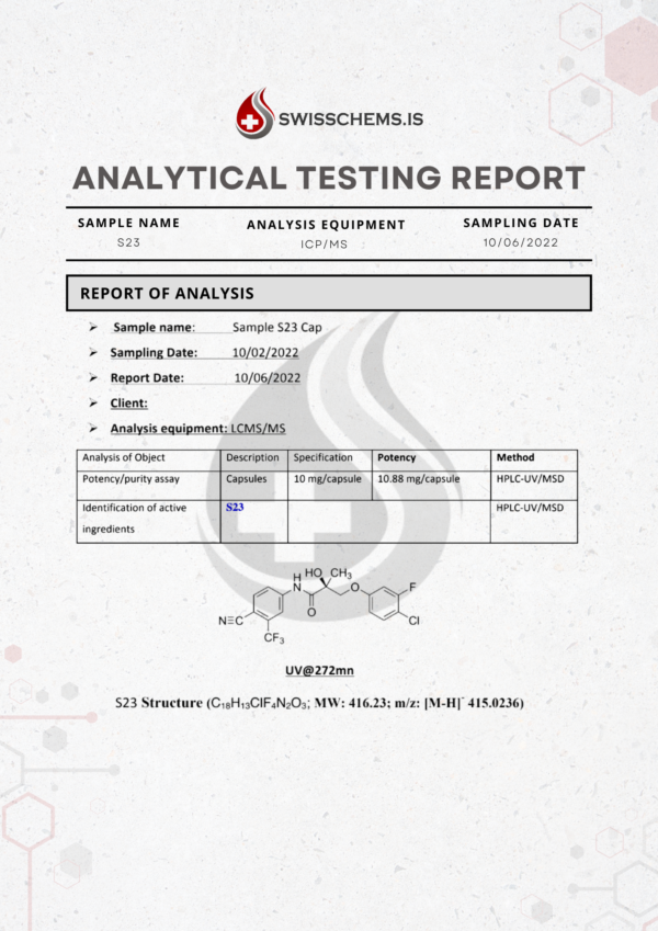 S-23 (10mg/capsule), 60 Capsules