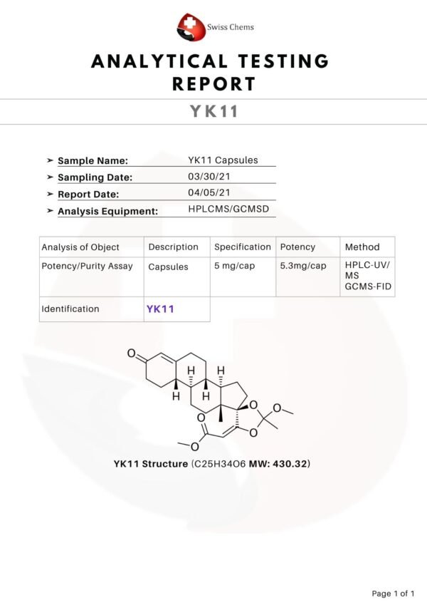 YK-11 (5mg/capsule), 60 Capsules