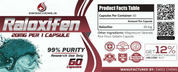 Raloxifene (20mg/capsule), 60 Capsules