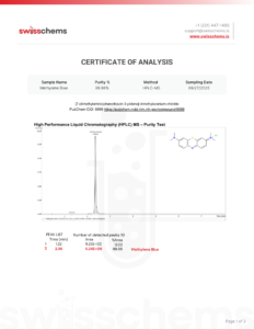 SC Methylene Blue COA 1