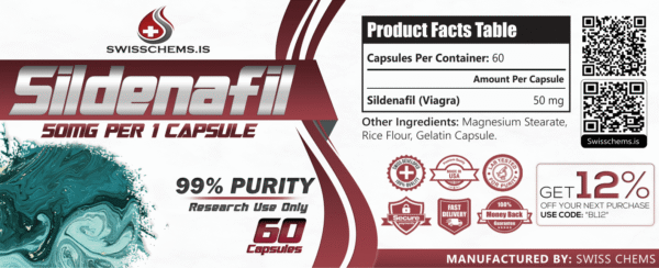 Sildenafil, (50mg/capsule), 60 Capsules